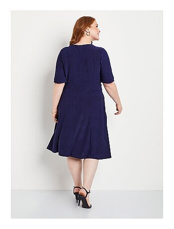 Robe évasée courte unie