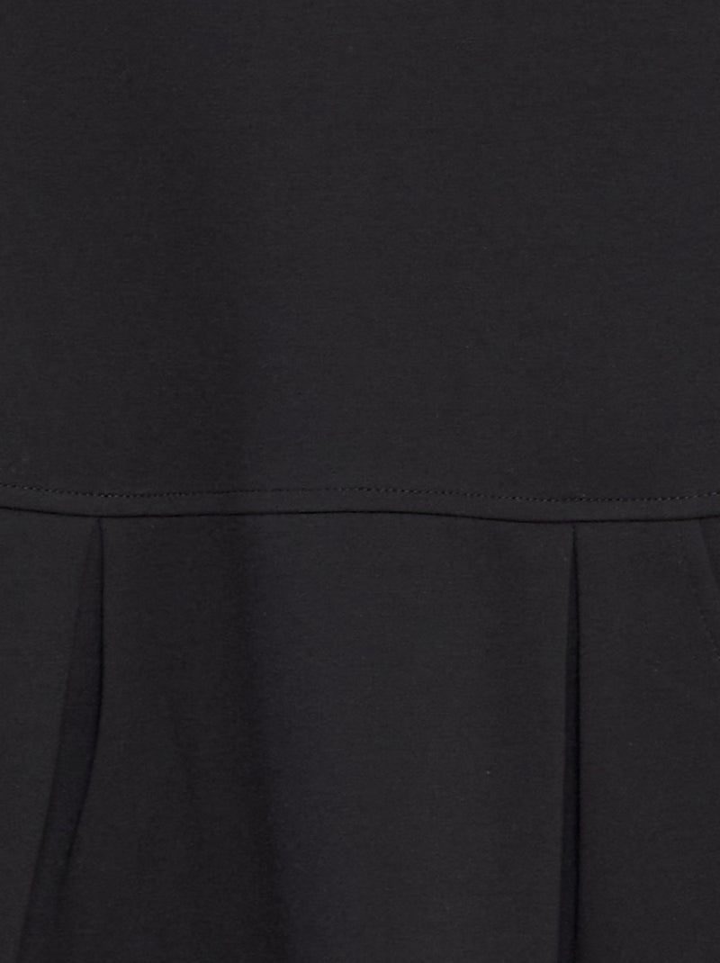 Robe évasée en jersey noir - Kiabi