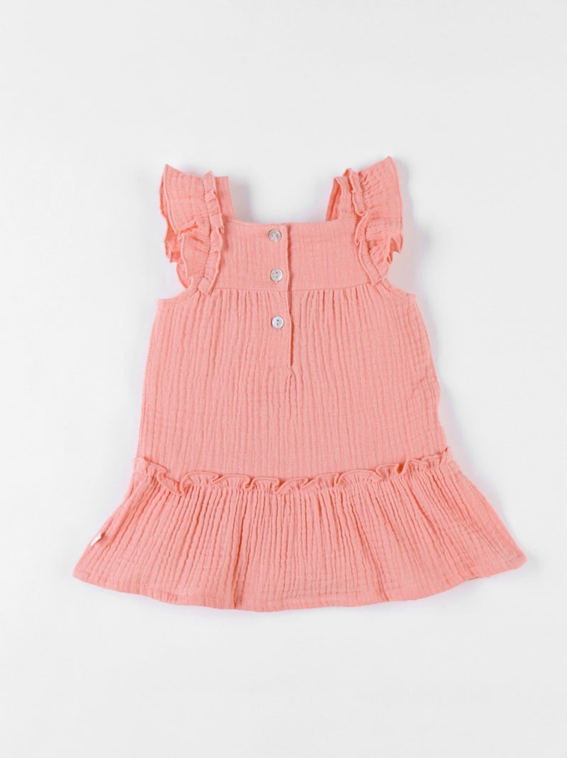 Robe évasée en mousseline de coton, Noukie's Rose - Kiabi