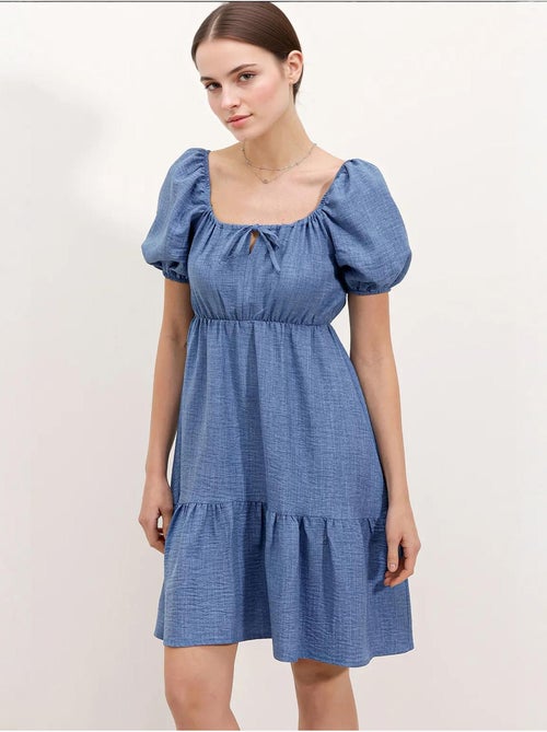 Robe évasée en popeline bdart - Kiabi Robe évasée en popeline bdart - Kiabi