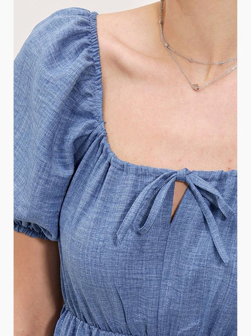 Robe évasée en popeline bdart - Kiabi Robe évasée en popeline bdart - Kiabi