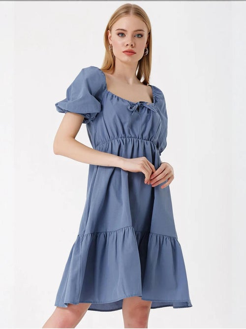 Robe évasée en popeline bdart - Kiabi Robe évasée en popeline bdart - Kiabi