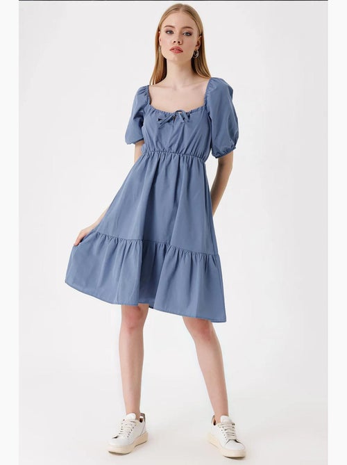 Robe évasée en popeline bdart - Kiabi Robe évasée en popeline bdart - Kiabi