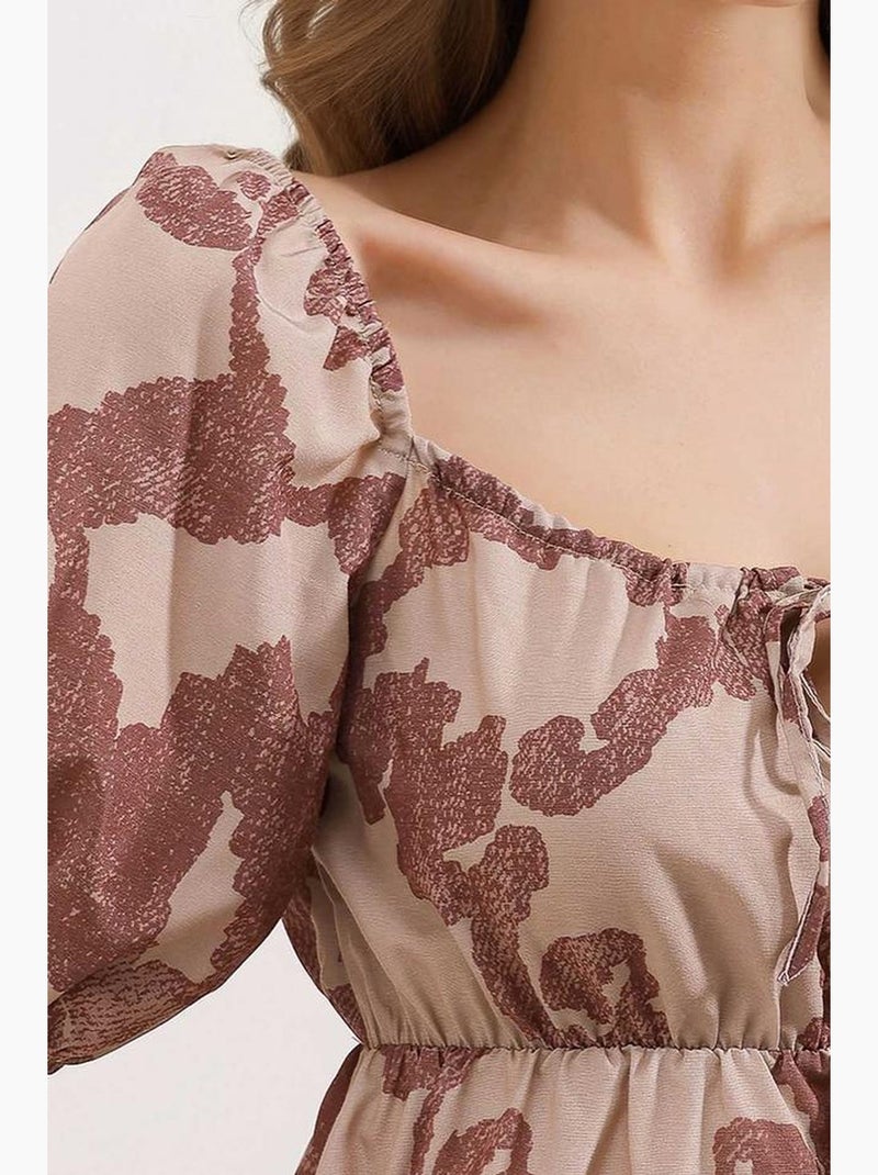 Robe évasée en popeline bdart Mauve - Kiabi
