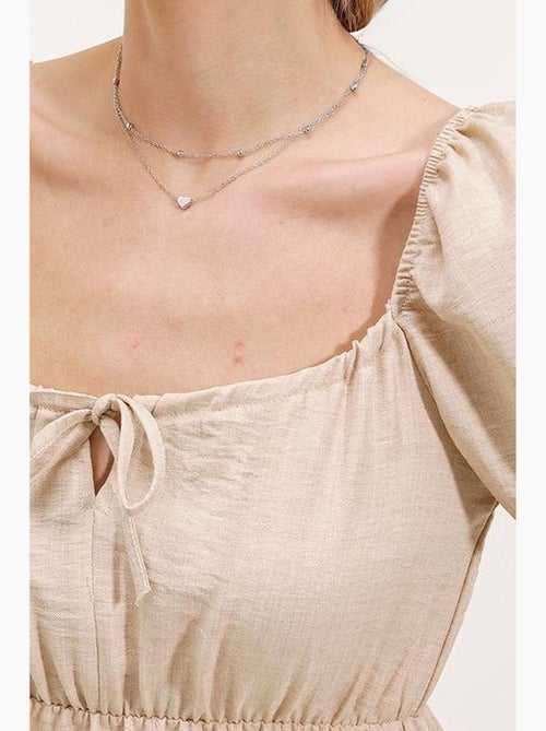 Robe évasée en popeline bdart - Kiabi Robe évasée en popeline bdart - Kiabi