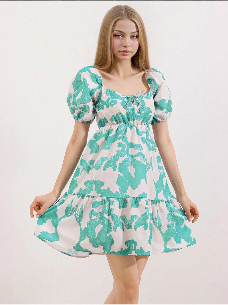 Robe évasée en popeline bdart Vert menthe - Kiabi