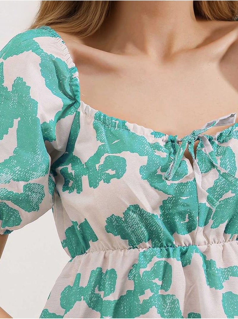 Robe évasée en popeline bdart Vert menthe - Kiabi
