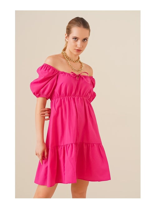 Robe Evasée en Popeline - Kiabi