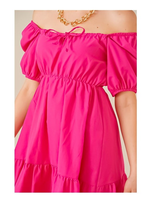 Robe Evasée en Popeline - Kiabi