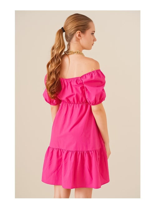 Robe Evasée en Popeline - Kiabi