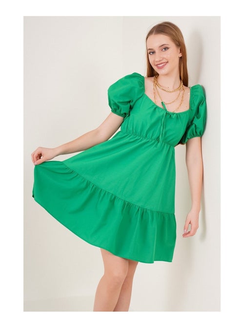 Robe Evasée en Popeline - Kiabi