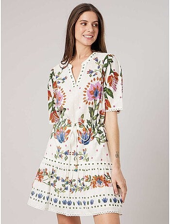 Robe évasée femme en 100% coton 'Deeluxe'