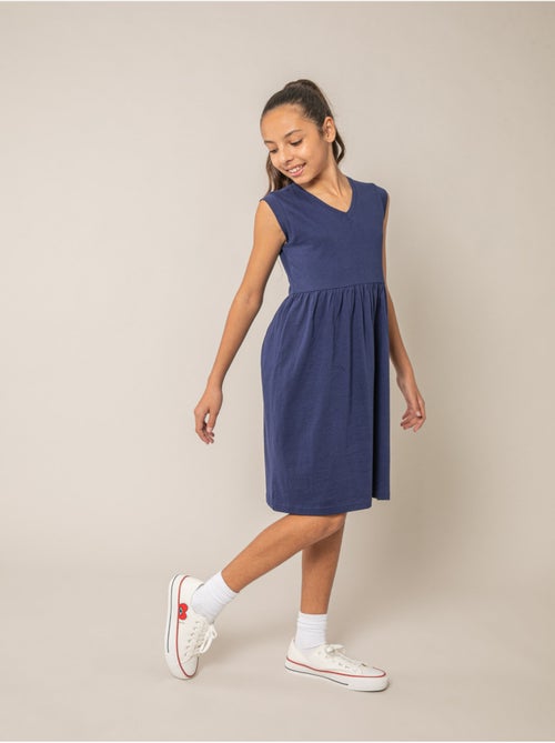 Robe évasée fille en 100% coton 'Deeluxe' - Kiabi