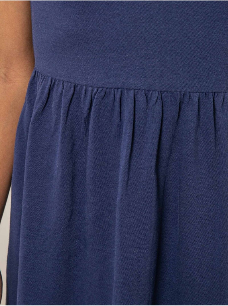 Robe évasée fille en 100% coton 'Deeluxe' Bleu marine - Kiabi