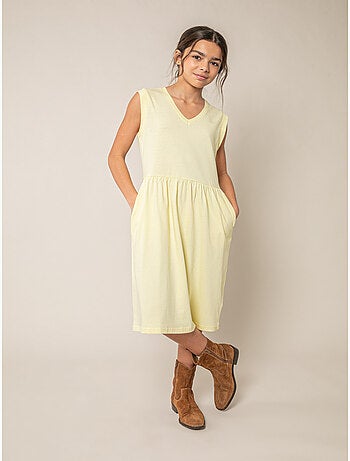 Robe évasée fille en 100% coton 'Deeluxe'