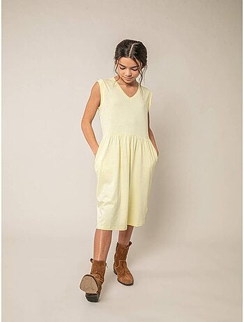 Robe évasée fille en 100% coton 'Deeluxe'