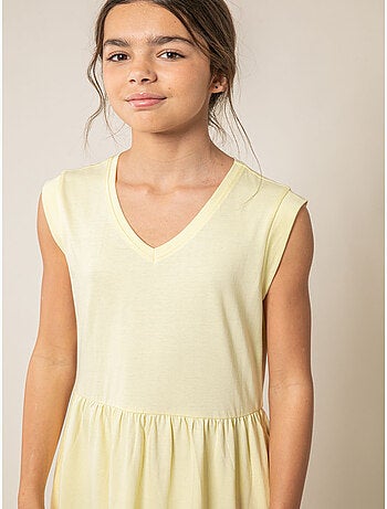 Robe évasée fille en 100% coton 'Deeluxe'