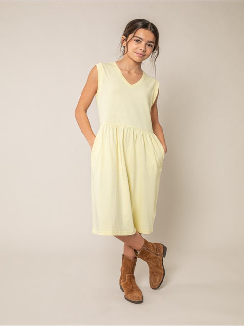 Robe évasée fille en 100% coton 'Deeluxe' - Kiabi