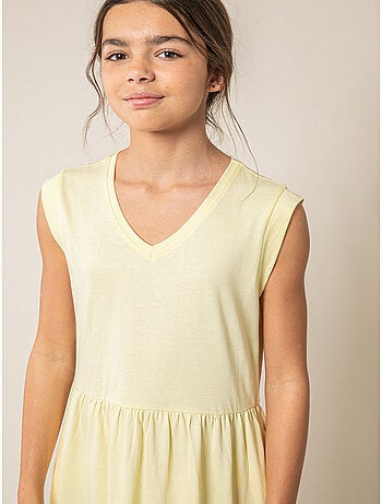 Robe évasée fille en 100% coton 'Deeluxe'