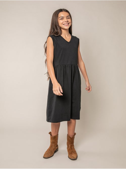 Robe évasée fille en 100% coton 'Deeluxe' - Kiabi