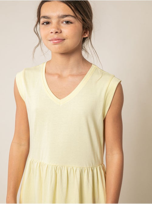 Robe évasée fille en 100% coton 'Deeluxe' - Kiabi