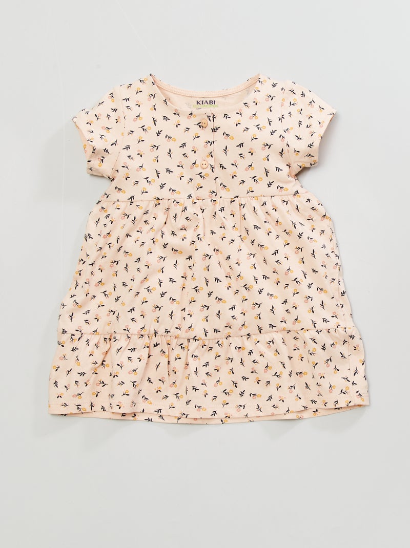 Robe évasée imprimée Rose clair - Kiabi