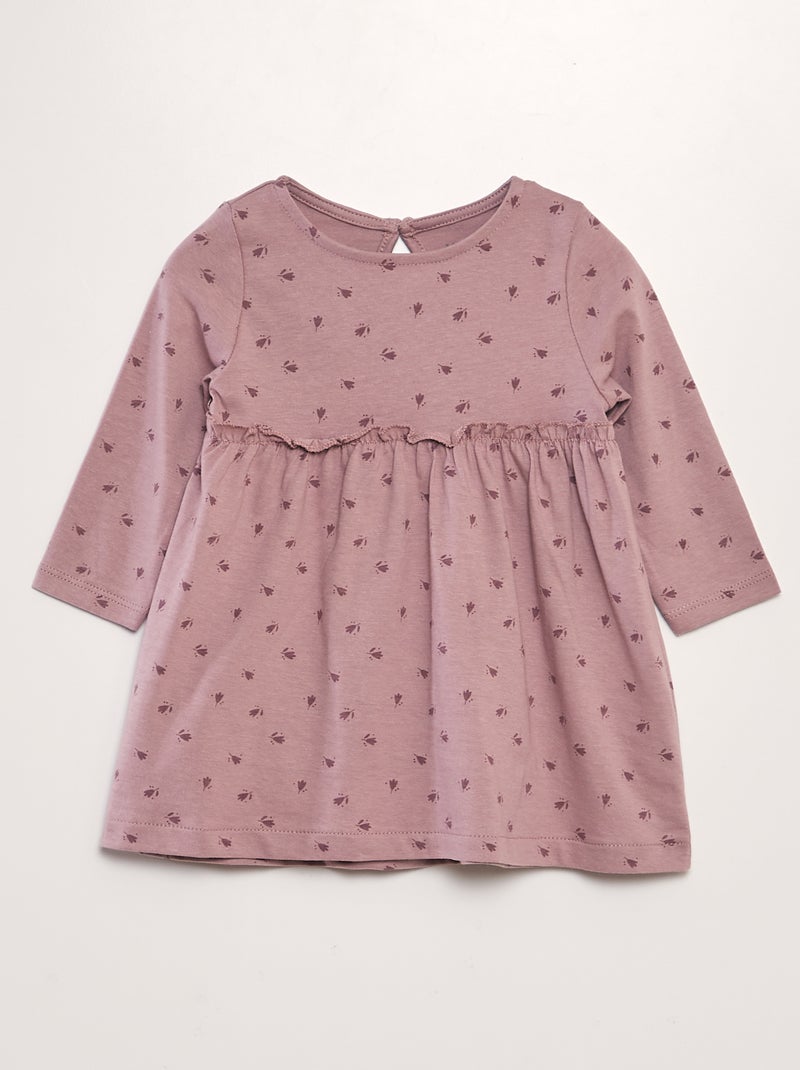 Robe évasée manches longues Rose - Kiabi