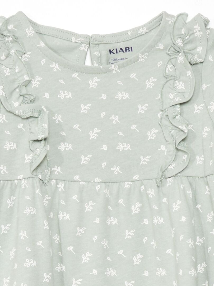 Robe évasée motif fleuri Vert fleurs - Kiabi