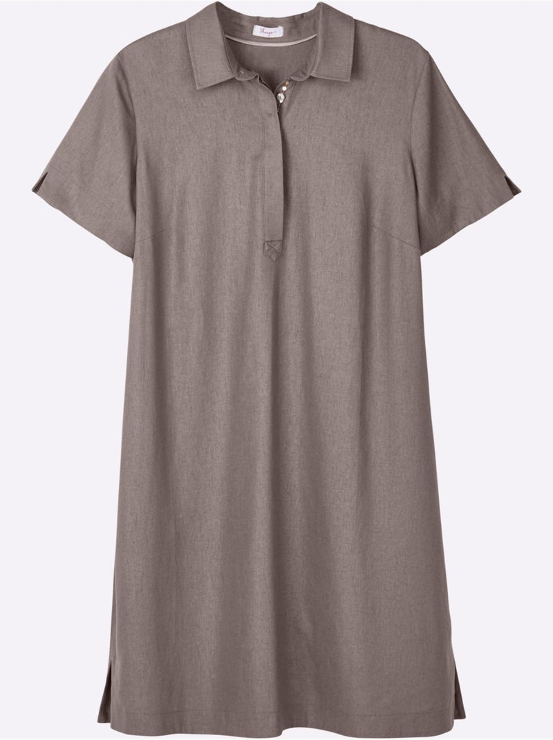 Robe évasée Poches Latérales - Taille Standard - Sheego Gris taupe - Kiabi