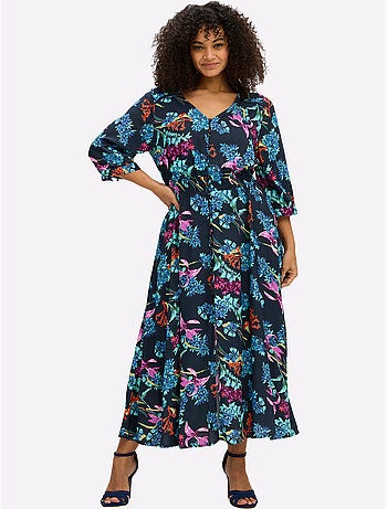 Robe évasée Viscose - Taille Standard - Sheego