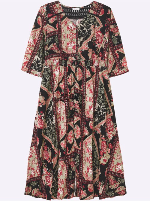 Robe évasée Viscose - Taille Standard - Sheego - Kiabi