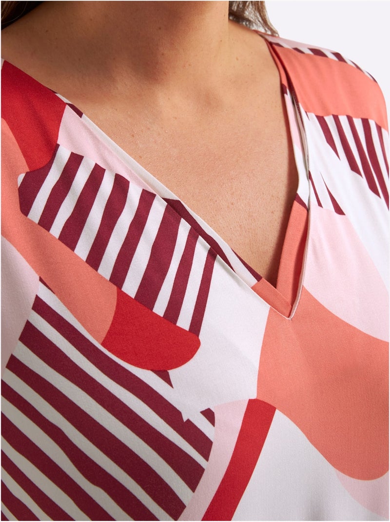 Robe évasée Viscose - Taille Standard - Sheego Rouge - Kiabi