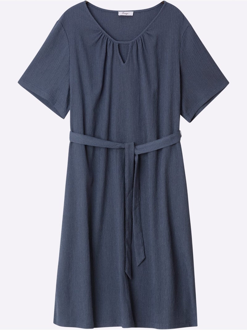 Robe Extensible Qualité Structurée Facile D'entretien - Taille Standard - Sheego Bleu gris - Kiabi
