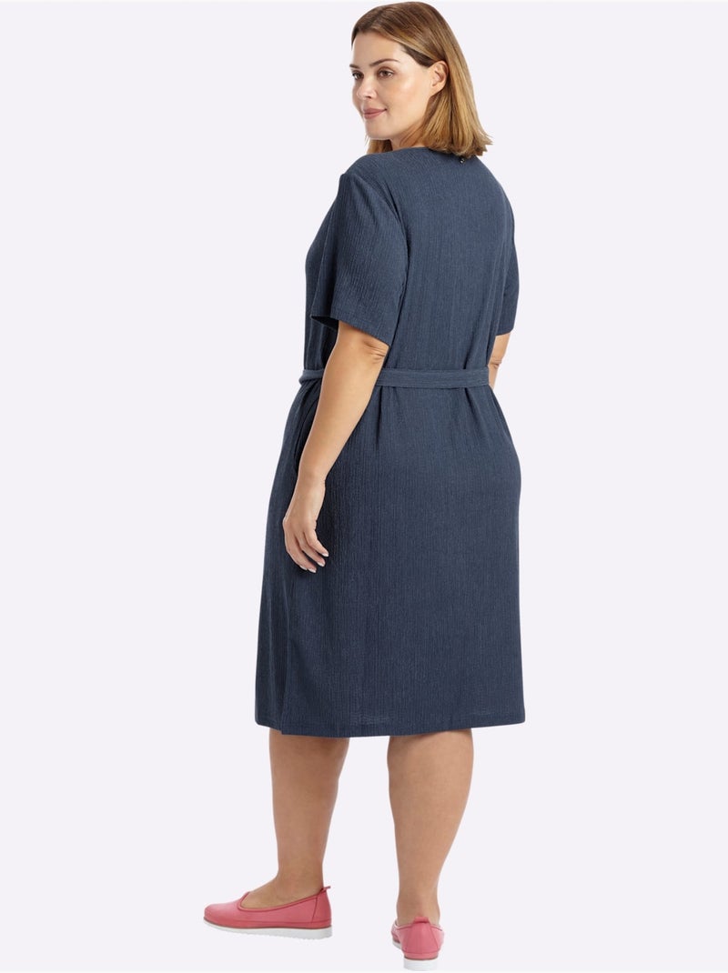 Robe Extensible Qualité Structurée Facile D'entretien - Taille Standard - Sheego Bleu - Kiabi
