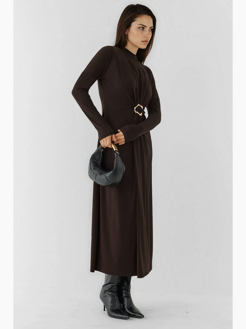 Robe extensible sandy avec détails accessoires hiccup Marron foncé - Kiabi