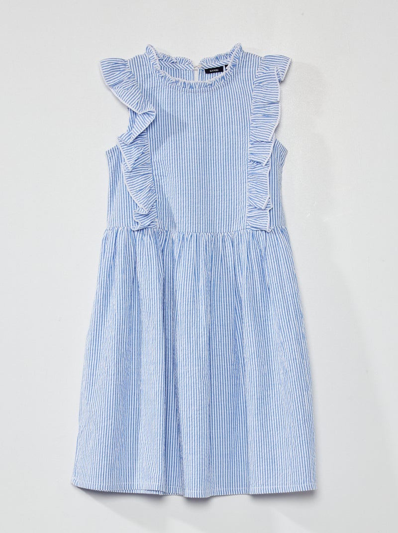 Robe fantaisie à rayures Bleu - Kiabi