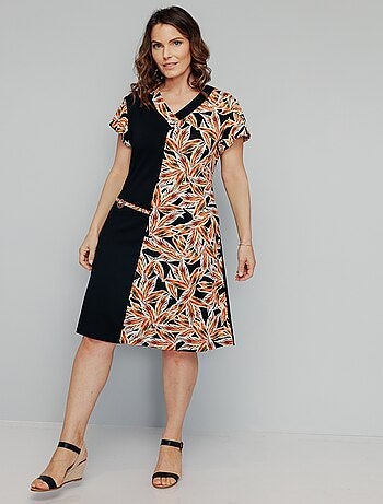 Robe fantaisie maille extensible - Afibel
