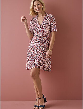 Robe faux portefeuille en maille - DAXON