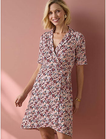 Robe faux portefeuille en maille - DAXON