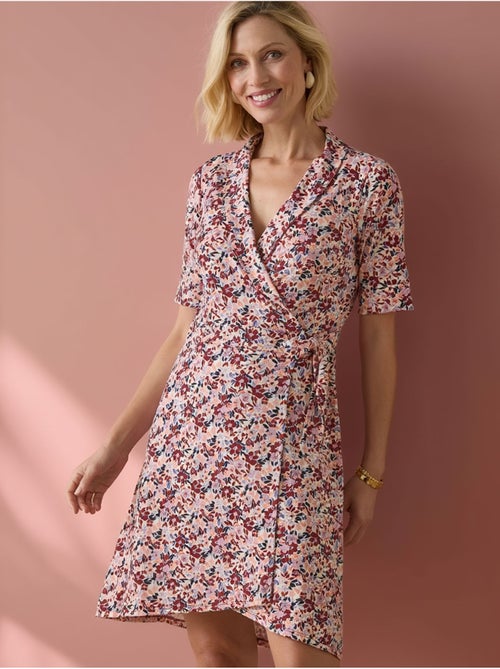Robe faux portefeuille en maille - DAXON - Kiabi