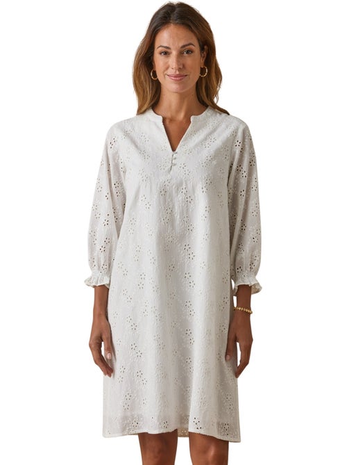 Robe femme broderie anglaise - DAXON - Kiabi Robe femme broderie anglaise - DAXON - Kiabi