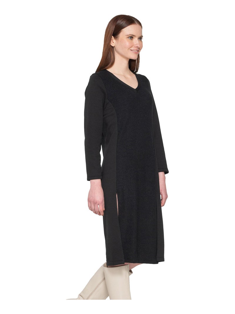 Robe fendue mi-longue Sweetened Noir - Kiabi