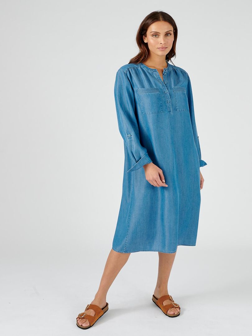 Robe lyocell bleu sale