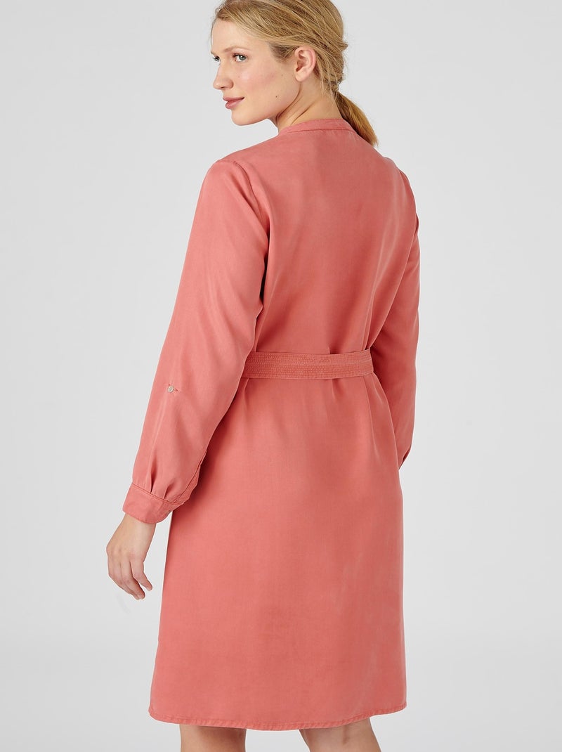 Robe fibres lyocell Tencel(TM)  - Damart Rose - Kiabi