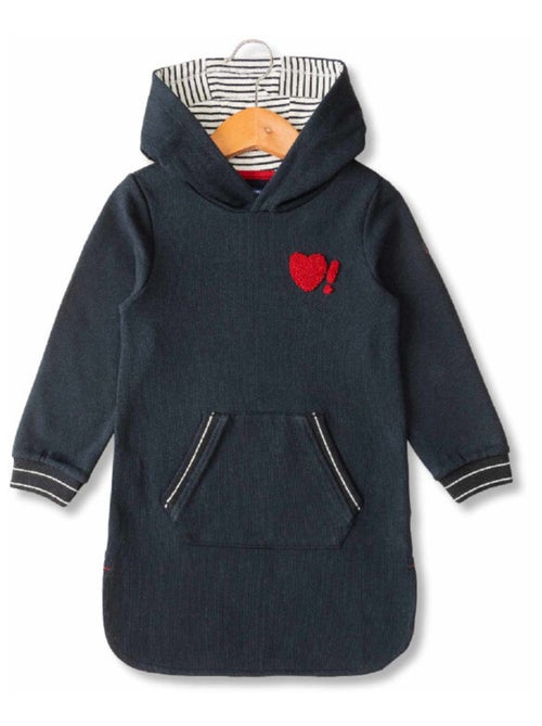 Robe Fille à capuche en molleton - Kiabi