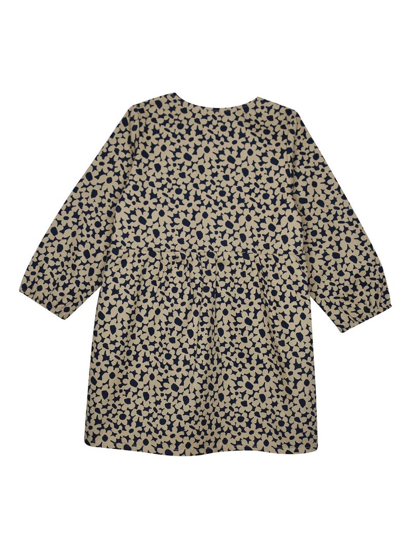 ROBE FILLE A FLEURS FLORENE Beige - Kiabi