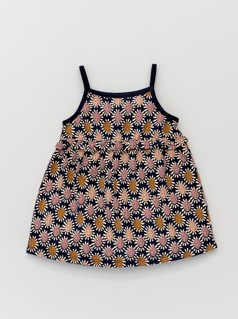 Robe fines bretelles imprimé ethnique Bleu - Kiabi