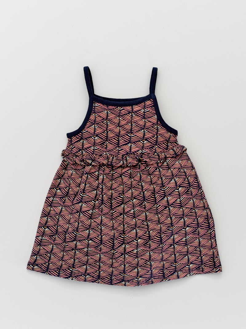 Robe fines bretelles imprimé ethnique Violet - Kiabi