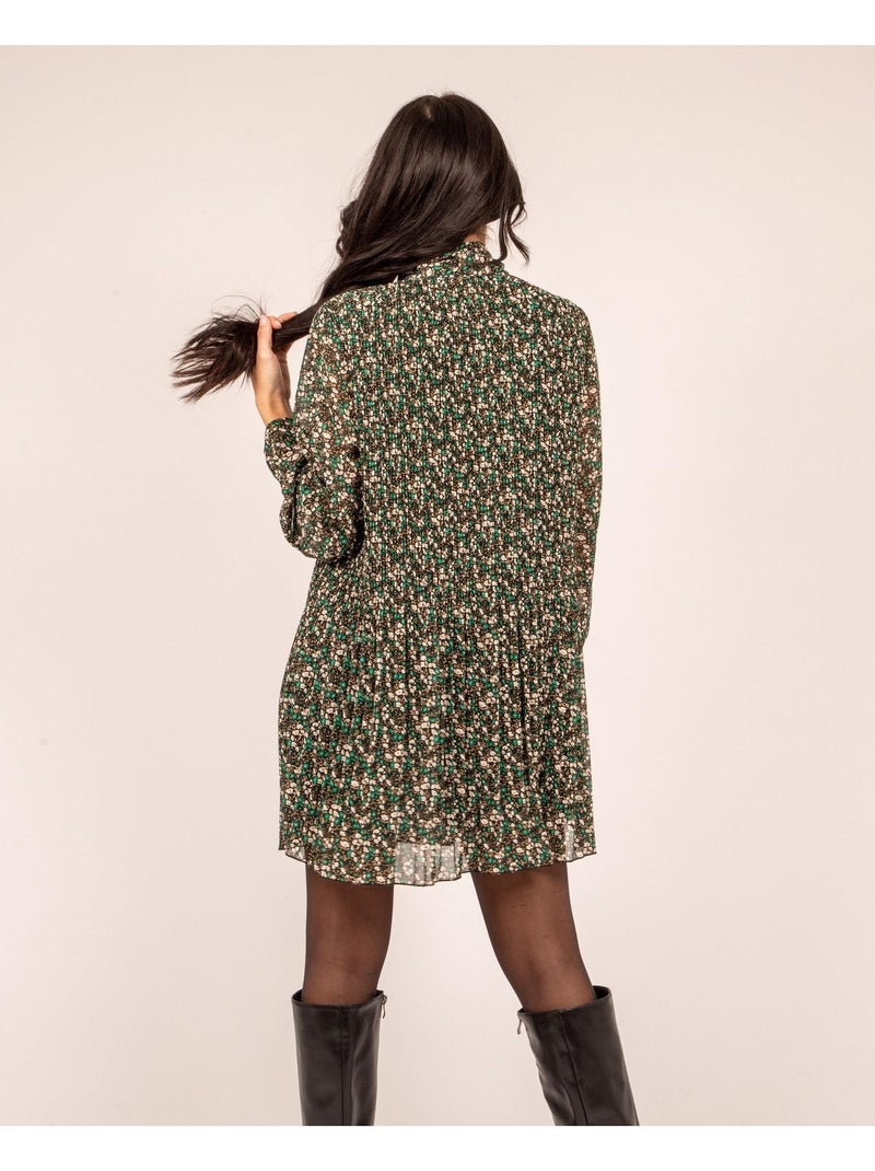 Robe fleuri  plissee IRREELLE Vert - Kiabi