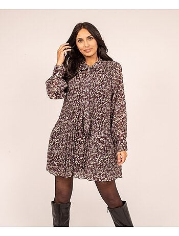 Robe fleuri plissee IRREELLE